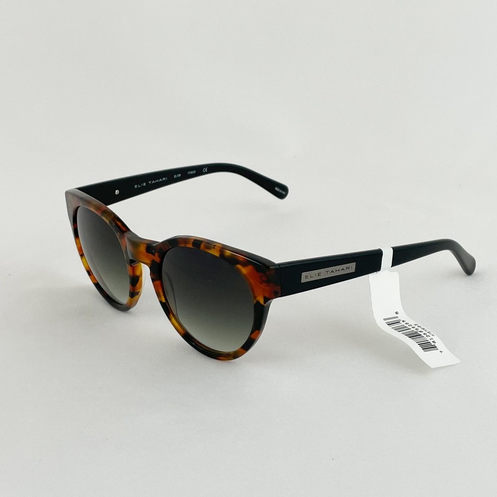 Elie Tahari Tobacco Tortoise & Black Sunglasses MSRP $158